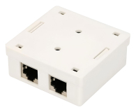 ExtraLink  Gniazdo natynkowe 2x port RJ45 STP 5e (biała) - 1323216 - zdjęcie 2